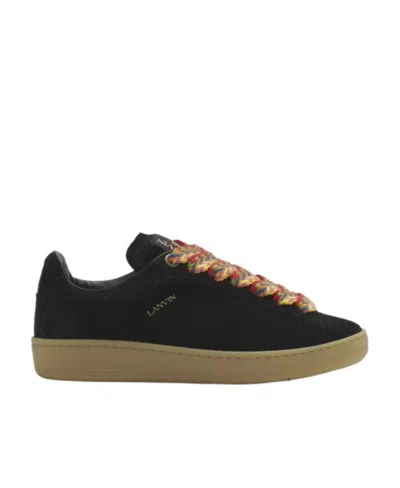 LANVIN LITE CURB SUEDE SNEAKERS