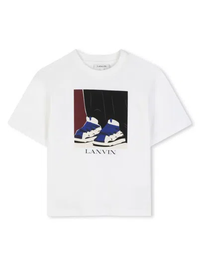 Lanvin Kids' Little Boy's & Boy's Curb Graphic T-shirt In White