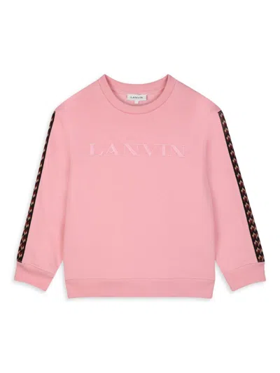 Lanvin Little Girl's & Girl's Logo Crewneck Sweatshirt In Transparent