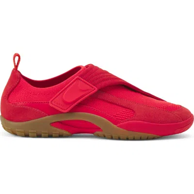 Lanvin Lnv1 Knit And Suede Sneakers In Red