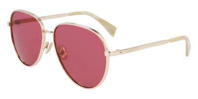 Lanvin Lnv107s 716 Occhiali Da Sole Oro Per Uomo In Transparent