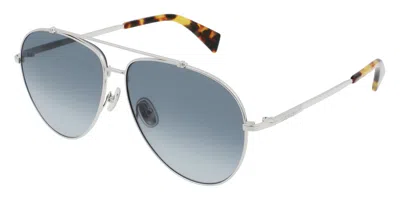 Lanvin Lnv113s 035 Men's Sunglasses Silver Size 61 In Blue