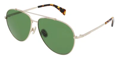 Lanvin Lnv113s 733 Occhiali Da Sole Oro Per Uomo In Green