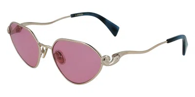 Lanvin Lnv115s 724 Occhiali Da Sole Rose-oro Per Uomo In Pink