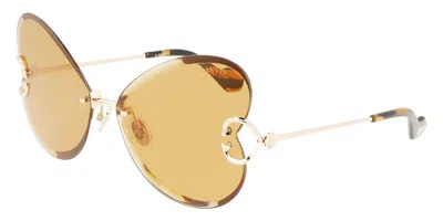Lanvin Lnv124s 709 Women's Sunglasses Gold Size 67