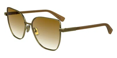 Lanvin Lnv132s 746 Women's Sunglasses Gold Size 57