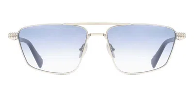 Lanvin Lnv133s 035 Men's Sunglasses Silver Size 58