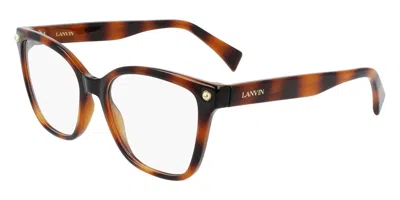 Lanvin Lnv2606 214 Occhiali Da Vista Tartarugatishell Per Donna (solo Montatura) In Transparent