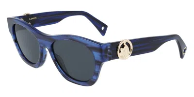 Lanvin Lnv604s 400 Men's Sunglasses Blue Size 55
