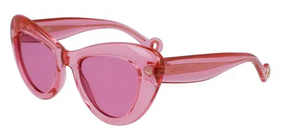 Lanvin Lnv640s 669 Women's Sunglasses Pink Size 50