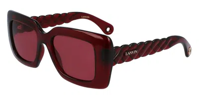 Lanvin Lnv642s 601 Women's Sunglasses Red Size 52 In Brown