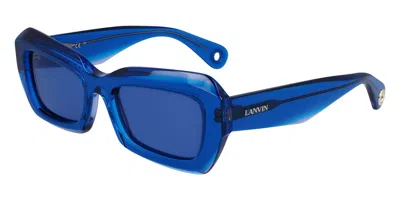 Lanvin Lnv662s 450 Women's Sunglasses Blue Size 54