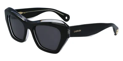 Lanvin Lnv663s 010 Women's Sunglasses Black Size 53