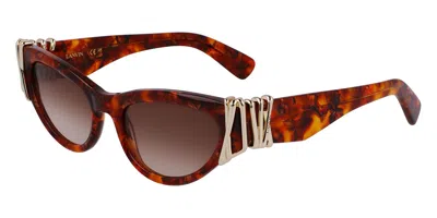 Lanvin Lnv664s 730 Women's Sunglasses Tortoiseshell Size 53 In Red