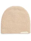 Lanvin Logo-appliqué Beanie In Neutrals