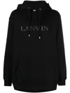 Lanvin Man Sweatshirt Black Size M Cotton In Black