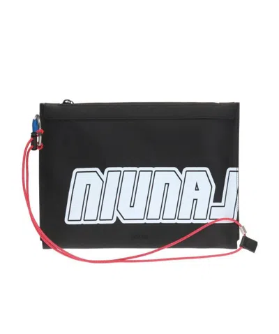 Lanvin Logo Clutch In Black