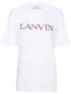 Lanvin White Oversized Embroidered Curb T-shirt In White