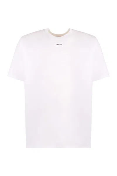 Lanvin Logo Cotton T-shirt In White