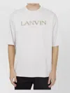 Lanvin Logo-embroidered Crewneck T-shirt In Neutral