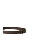 Lanvin Compagnon Leather Belt In Brown