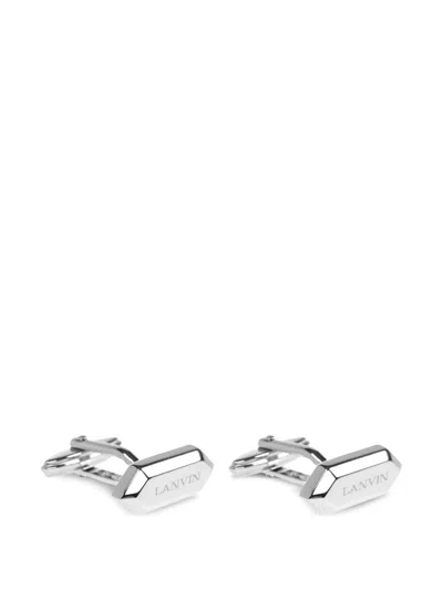 Lanvin Logo-detail Cufflinks In Metallic