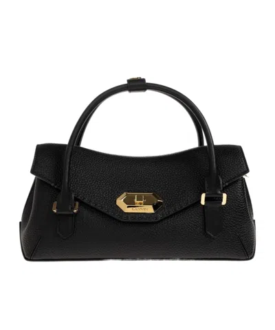 Lanvin Logo Detailed Tote Bag In Black
