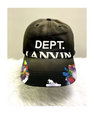 Lanvin Logo Details Baseball Hat In Black