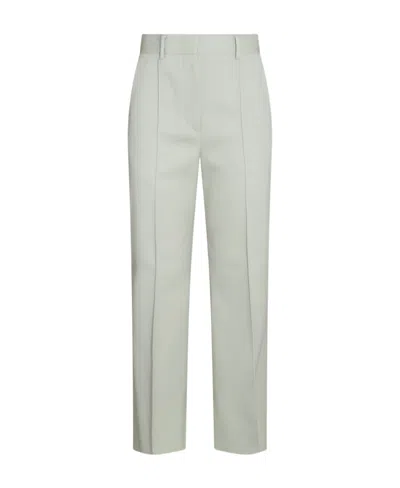 Lanvin Logo Details Casual Pants In Gray