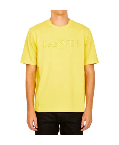 Lanvin Logo Details Short-sleeved T-shirt In Yellow