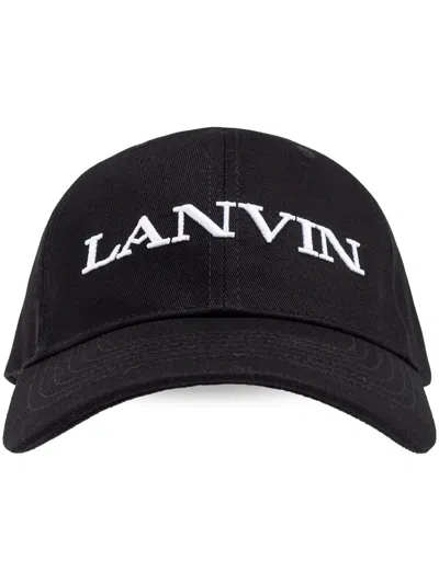 Lanvin Logo-embroidered Baseball Cap In Black