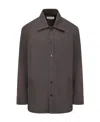 Lanvin Logo Embroidered Buttoned Shirt In Black