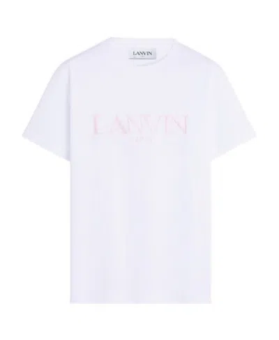 Lanvin Logo Embroidered Classic T-shirt In White