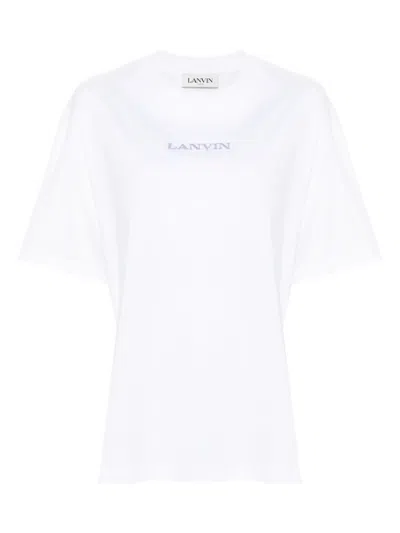 LANVIN LOGO刺绣棉T恤