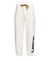 Lanvin Logo-embroidered Cotton Track Trousers In White