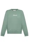 Lanvin Logo-embroidered Sweatshirt In Green