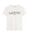 Lanvin Logo Embroidered Crewneck T-shirt In White