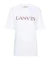 Lanvin White Oversized Embroidered Curb T-shirt In White