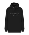 Lanvin Man Sweatshirt Black Size M Cotton In Black