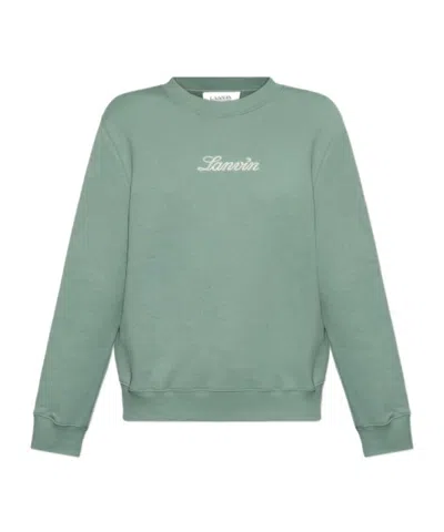 LANVIN LANVIN LOGO EMBROIDERED CREWNECK SWEATSHIRT