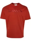 Lanvin Classic Paris Embroidered T-shirt Turkish Red In Red