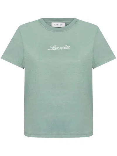 LANVIN LOGO-EMBROIDERED T-SHIRT
