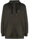 LANVIN LOGO-EMBROIDERY COTTON HOODIE