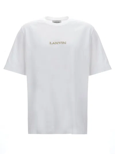 Lanvin Logo Embroidery T-shirt In White