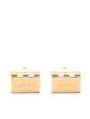 Lanvin Logo-engraved Cufflinks In Gold