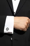 Lanvin Logo-engraved Cufflinks In Silver