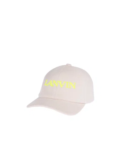 Lanvin Logo Hat In White