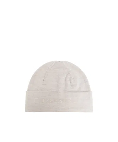 Lanvin Logo Hat In White