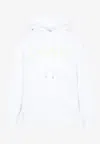 Lanvin Logo Hooded Sweatshirt In White