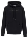 Lanvin Logo Hoodie With Drawstring Hood And Kangaroo Pocket In Black